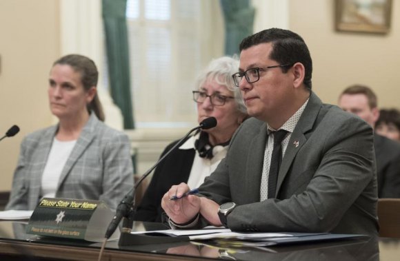 Assemblymember Rudy Salas at the state capitol helping seniors with legislation helping seniors and others with transportation to and from health care appointments.